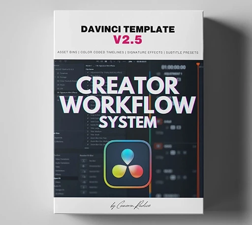达芬奇短视频剪辑工作流预设模板 The Creator Workflow Template for DaVinci Resolve V2.5 + Exclusive Mini Course