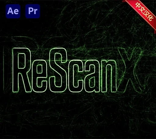 中文汉化-AE/PR轮廓扫描线条视觉特效插件 ReScanX v1.0.0 Win/Mac