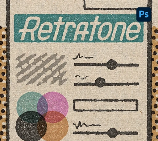 PS真实印刷半色调效果插件 Retratone V1.0.5 Plugin for Photoshop｜星聚资源网