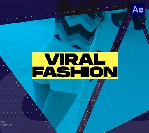 AE模板|时尚潮流品牌宣传短视频开场快闪片头动画 Viral Fashion Intro