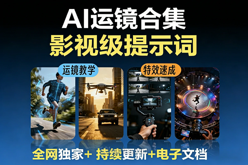 AI运镜镜头电影视级提示词视频教程AI制作短视频快速入门全解析-星聚资源网