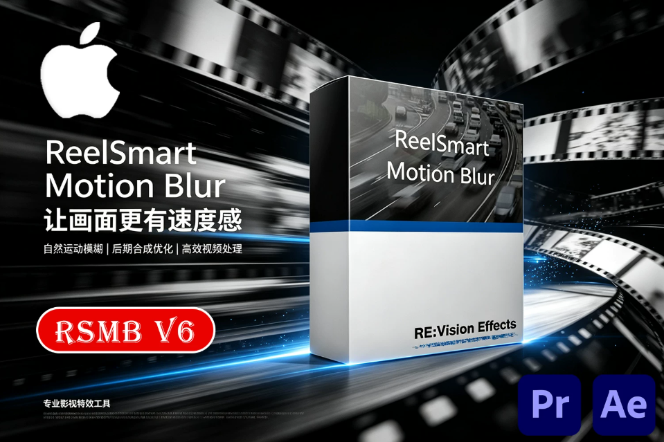 【AE/PR插件】RSMB动态运动模糊效果AE/PR插件 ReelSmart Motion Blur v6.4.5 Mac汉化版