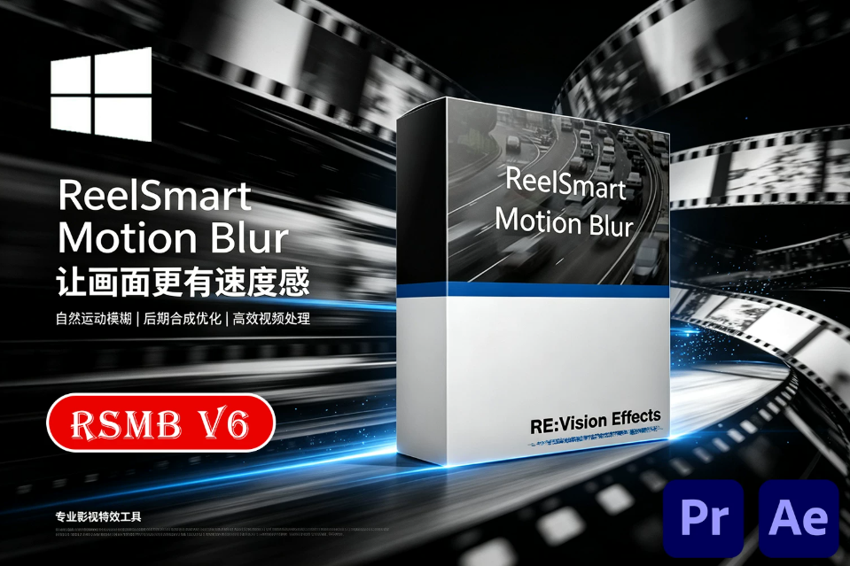【AE/PR插件】RSMB动态运动模糊效果AE/PR插件 ReelSmart Motion Blur v6.4.5 Win汉化版