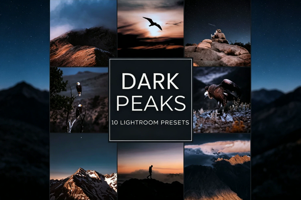 【PS/LR预设】风光后期调色Lightroom预设 Woodland – Dark Peaks Lightroom Preset Pack