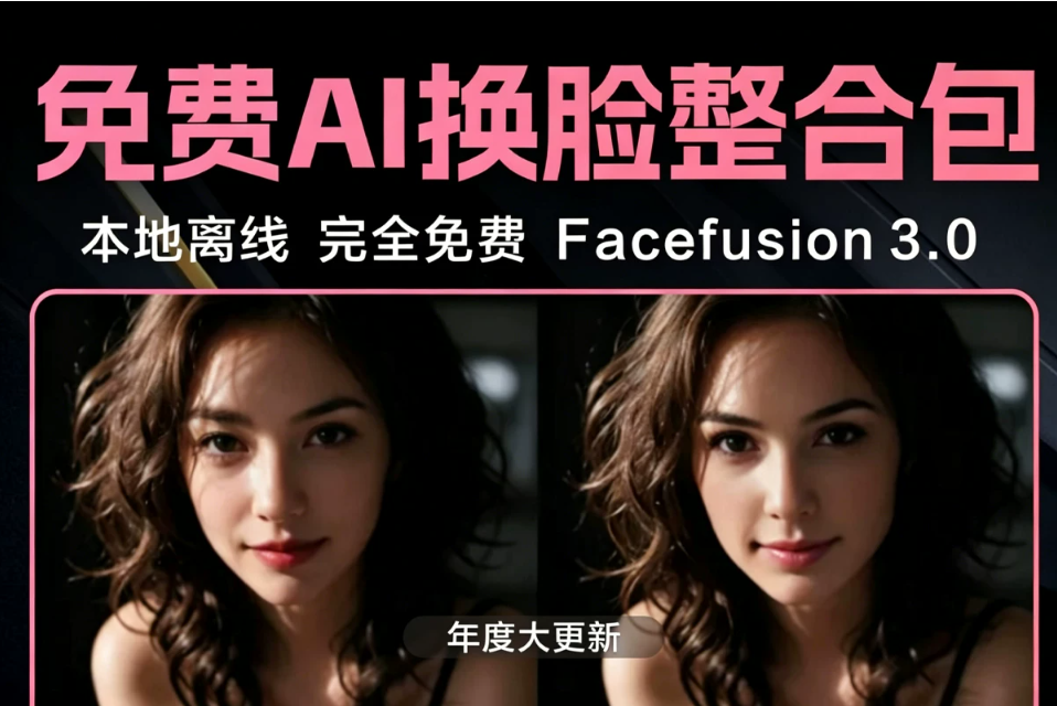 Facefusion 3.0 年度大更新整合包｜免费无限 AI 换脸，内置模型一键启动