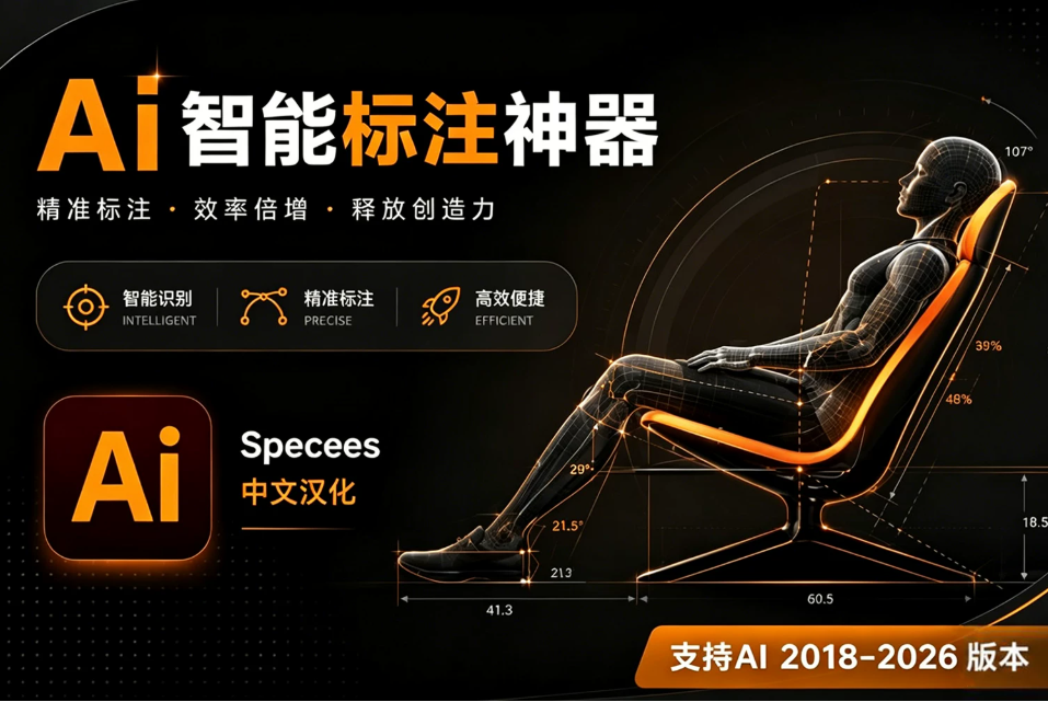 Adobe Illustrator 智能标注神器 Specees 1.6.5 中文汉化版 支持win/mac 含安装教程