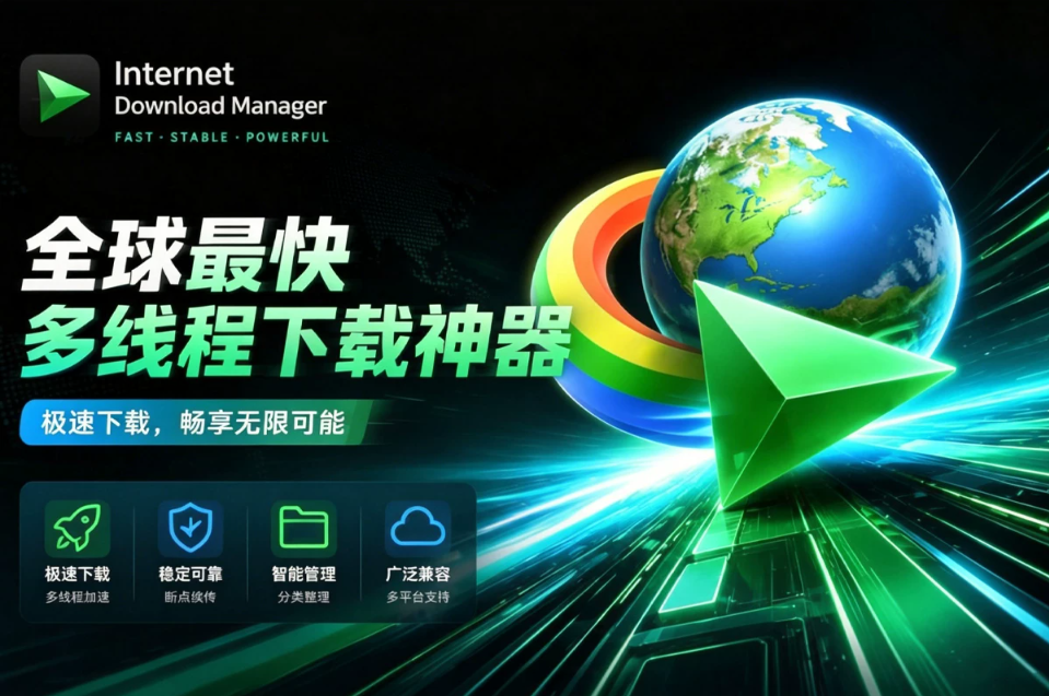 IDM下载器 v6.43.3 直装版+免激活版 Internet Download Manager 全球最快多线程下载神器