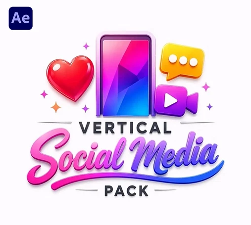 AE竖屏社交媒体视频包装模板 Vertical Social Media Pack