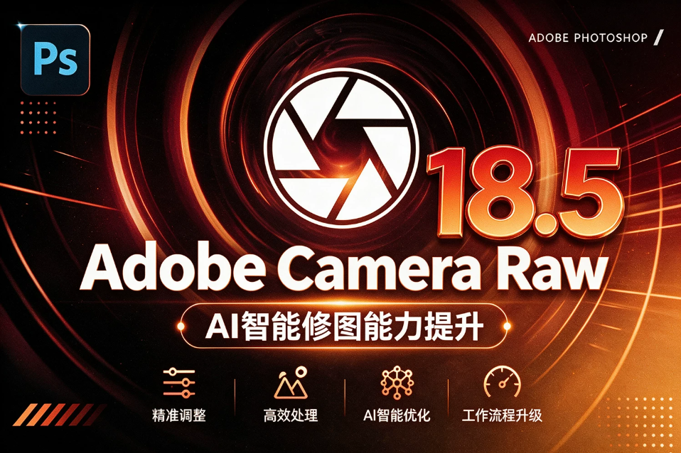 🔥Adobe Camera Raw 18.5 独立安装版 Win/Mac｜景观选择｜干扰人物移除，赠送 DNG 照片转换工具