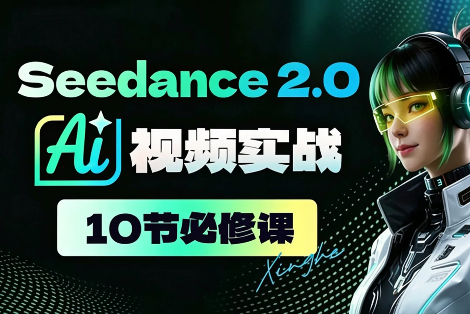 Seedance 2.0AI视频实战必修课(10课)中文教程附素材