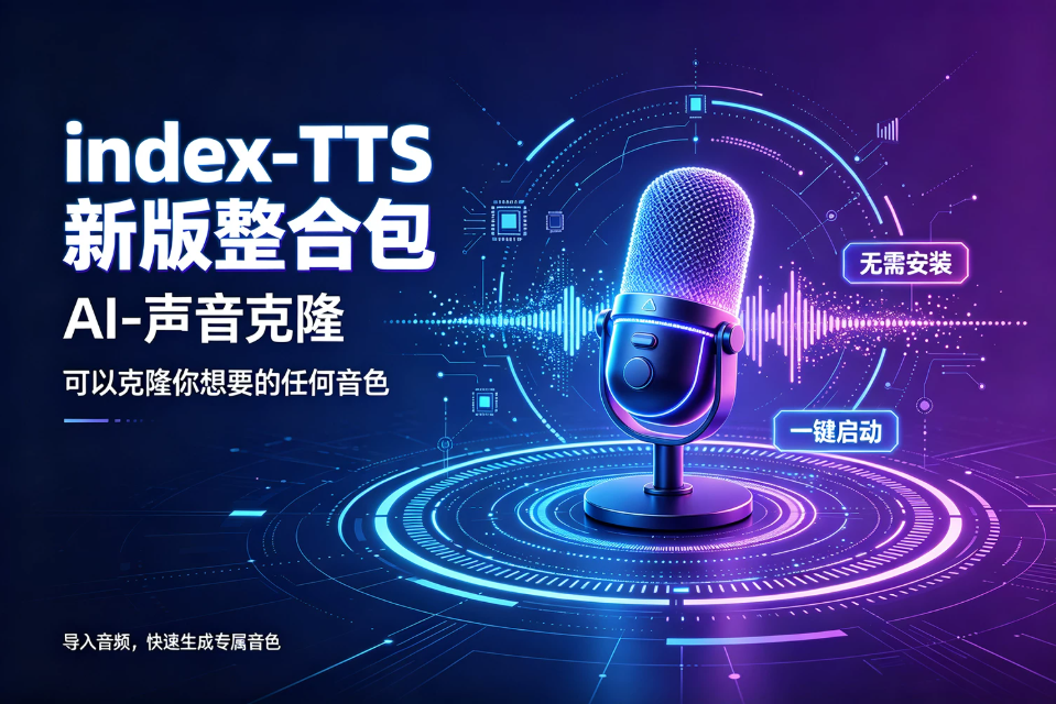 index TTS2.5 新版整合包 AI配音克隆声音软件 影视文本转语音 win