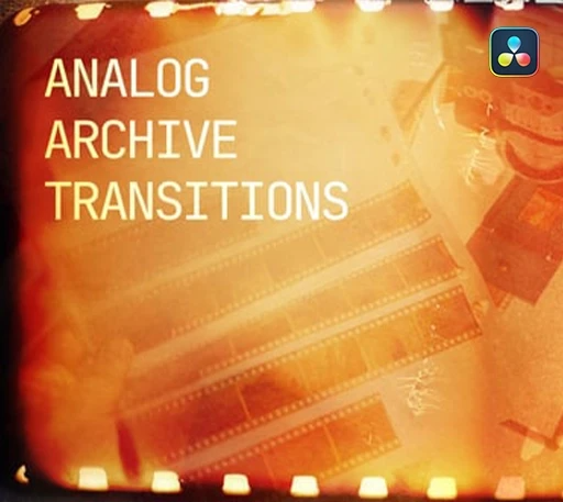 达芬奇复古胶片档案转场模板 Analog Archive Transitions