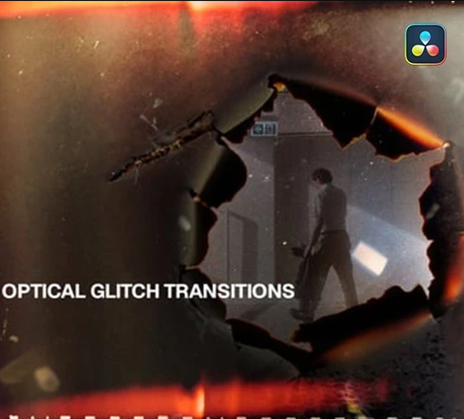 达芬奇光学故障风格转场模板 Optical Glitch Transitions